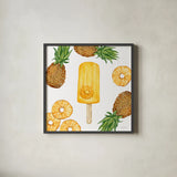 Fruity Popsicles II by Yvette St. Amant. Shown in a sleek black glass frame for a contemporary gallery look. Available as an archival giclee rolled canvas, fine art paper, or poster print. SKU 93509a.