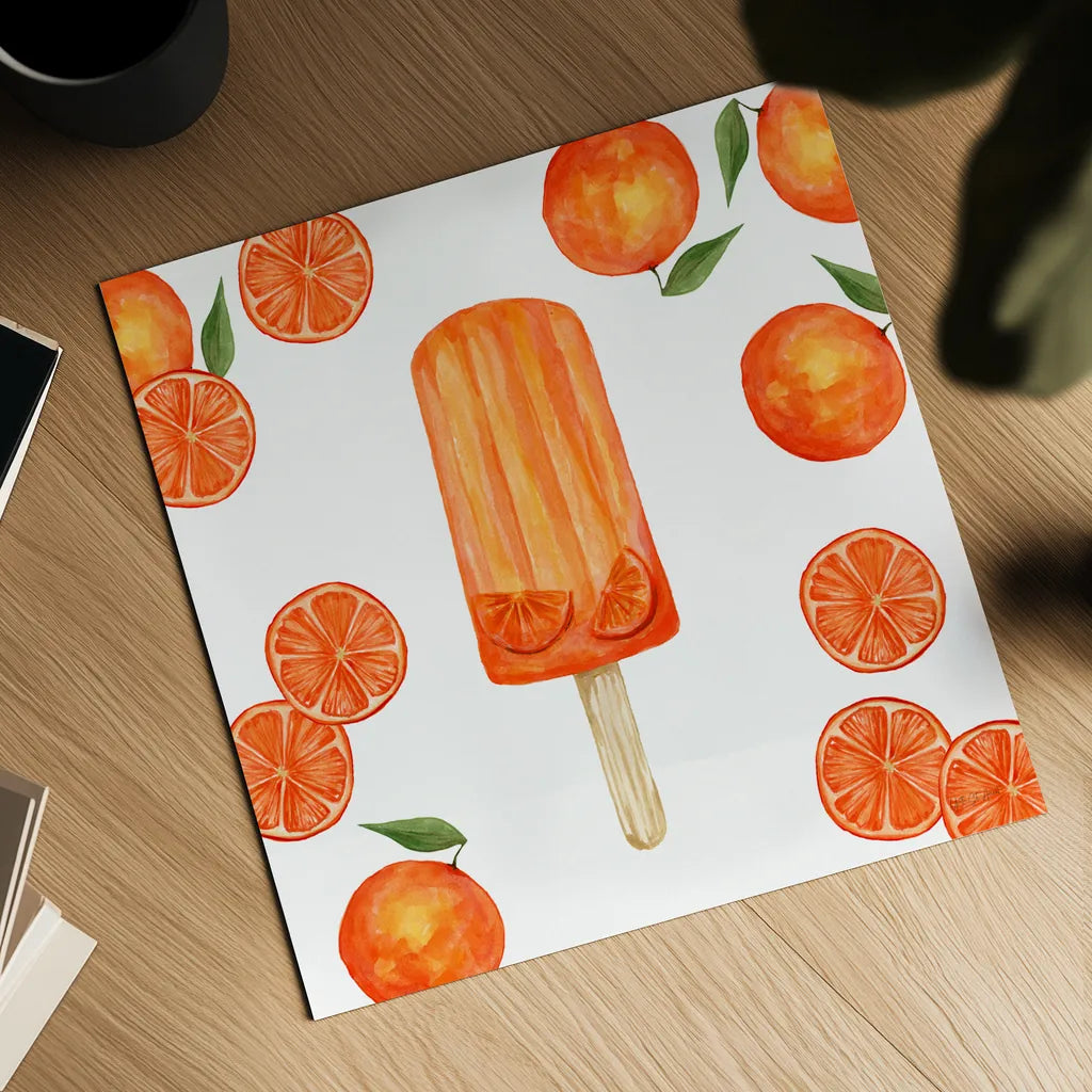 Fruity Popsicles III by Yvette St. Amant. Shown as a detailed flat fine art print, highlighting archival giclee quality. Available as an archival giclee rolled canvas, fine art paper, or poster print. SKU 93510a.