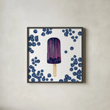 Fruity Popsicles VI by Yvette St. Amant. Shown in a sleek black glass frame for a contemporary gallery look. Available as an archival giclee rolled canvas, fine art paper, or poster print. SKU 93513a.