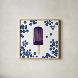 Fruity Popsicles VI by Yvette St. Amant. Shown in a natural wood glass frame for a timeless modern aesthetic. Available as an archival giclee rolled canvas, fine art paper, or poster print. SKU 93513a.