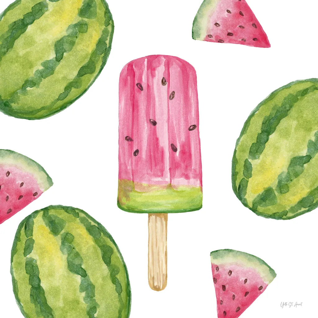 Fruity Popsicles VII by Yvette St. Amant. SKU 93514a. Archival Giclee Fine art print for wall decor.