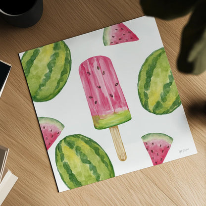 Fruity Popsicles VII by Yvette St. Amant. Shown as a detailed flat fine art print, highlighting archival giclee quality. Available as an archival giclee rolled canvas, fine art paper, or poster print. SKU 93514a.