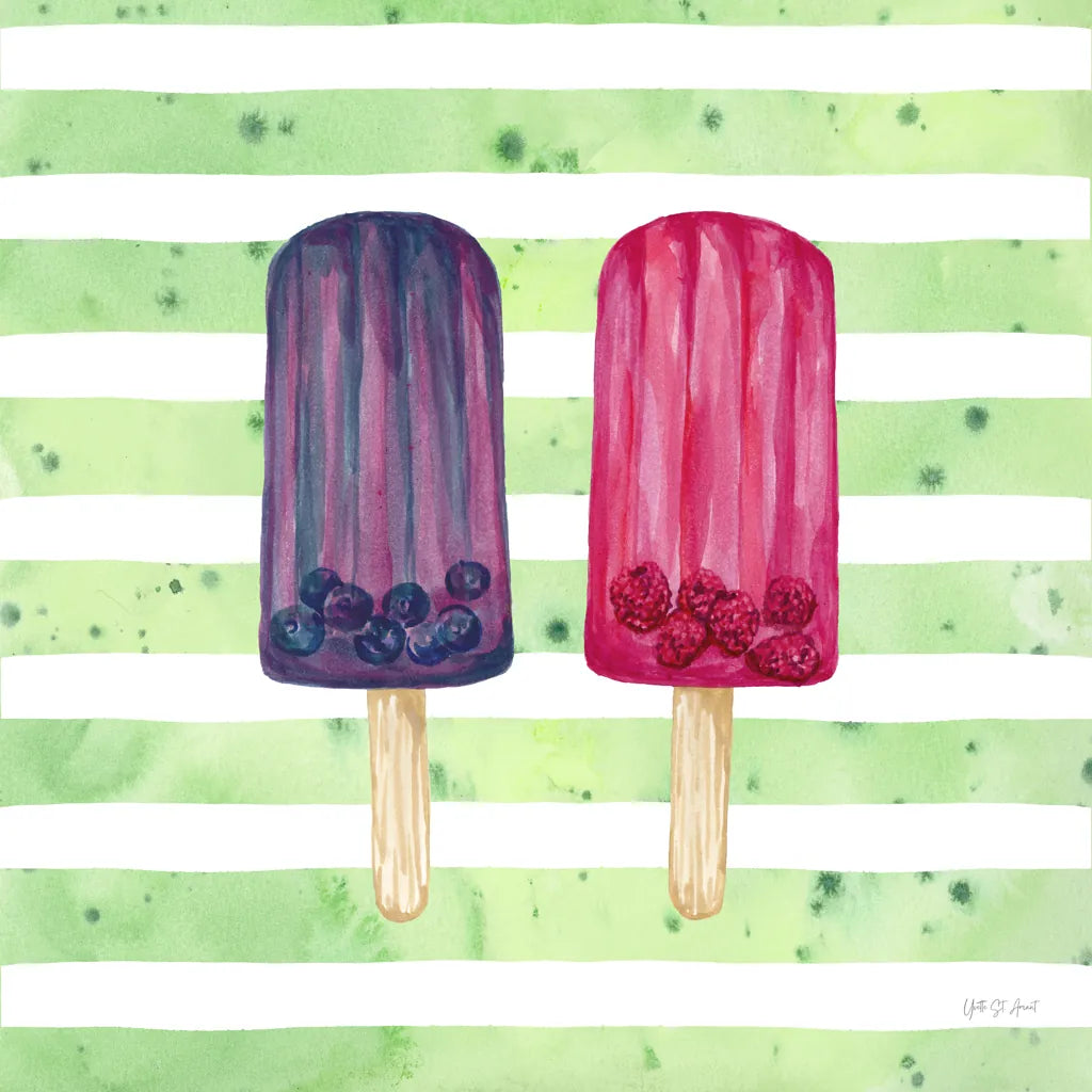Fruity Popsicles XI by Yvette St. Amant. SKU 93518a. Archival Giclee Fine art print for wall decor.