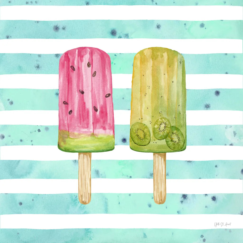 Fruity Popsicles XII by Yvette St. Amant. SKU 93519a. Archival Giclee Fine art print for wall decor.