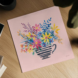 Fun Florals I by Yvette St. Amant. Shown as a detailed flat fine art print, highlighting archival giclee quality. Available as an archival giclee rolled canvas, fine art paper, or poster print. SKU 94731a.