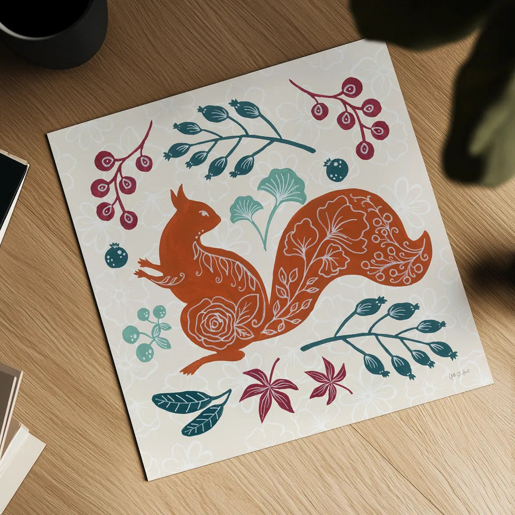 Gathering Berries by Yvette St. Amant. Shown as a detailed flat fine art print, highlighting archival giclee quality. Available as an archival giclee rolled canvas, fine art paper, or poster print. SKU 91382a.