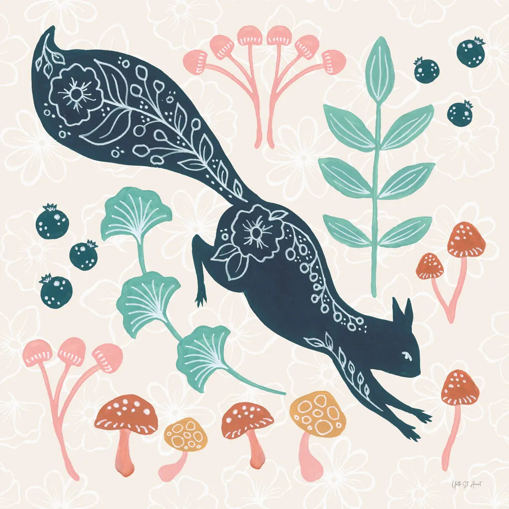 Gathering Mushrooms by Yvette St. Amant. SKU 91383a. Archival Giclee Fine art print for wall decor.