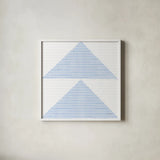 Geo Abstract I by Yvette St. Amant. Shown in a crisp white glass frame for a clean and minimalist style. Available as an archival giclee rolled canvas, fine art paper, or poster print. SKU 103102a.