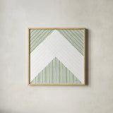 Geo Abstract III by Yvette St. Amant. Shown in a natural wood glass frame for a timeless modern aesthetic. Available as an archival giclee rolled canvas, fine art paper, or poster print. SKU 103104a.