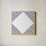 Geo Abstract IV by Yvette St. Amant. Shown in a natural wood glass frame for a timeless modern aesthetic. Available as an archival giclee rolled canvas, fine art paper, or poster print. SKU 103105a.