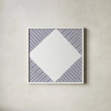 Geo Abstract IV by Yvette St. Amant. Shown in a crisp white glass frame for a clean and minimalist style. Available as an archival giclee rolled canvas, fine art paper, or poster print. SKU 103105a.