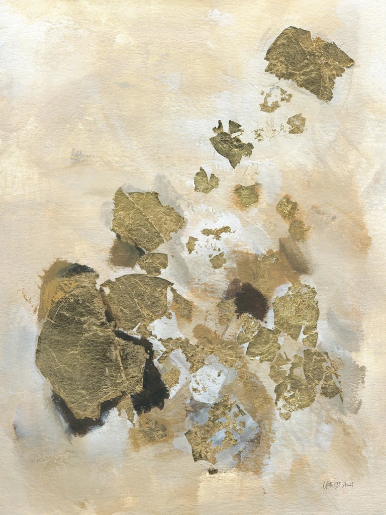 Gold Leaf Abstract by Yvette St. Amant
