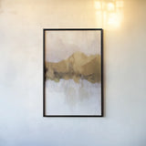 Golden Abstract by Yvette St. Amant. shown as a paper print in a black flame. Available as a archival giclee rolled canvas, fine art paper, or poster print. SKU 88274h.