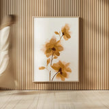 Golden Blooms II by Yvette St. Amant. shown as over sized large wall art. Available as an archival giclee rolled canvas, fine art paper, or poster print. SKU 88225h.