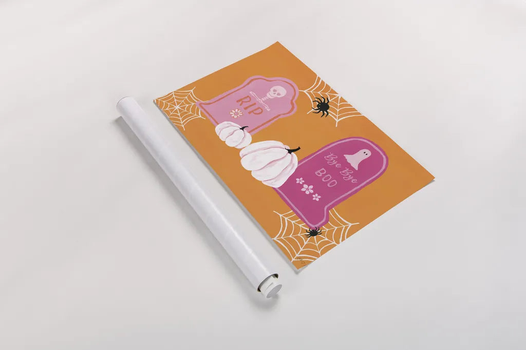 Hallo-Retro I by Yvette St. Amant. shown as a rolled paper print. Available as archival giclee rolled canvas, fine art paper, or poster print. SKU 99815i.