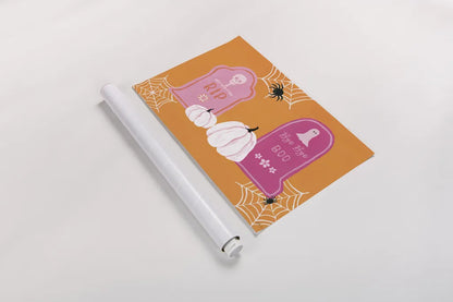 Hallo-Retro I by Yvette St. Amant. shown as a rolled paper print. Available as archival giclee rolled canvas, fine art paper, or poster print. SKU 99815i.