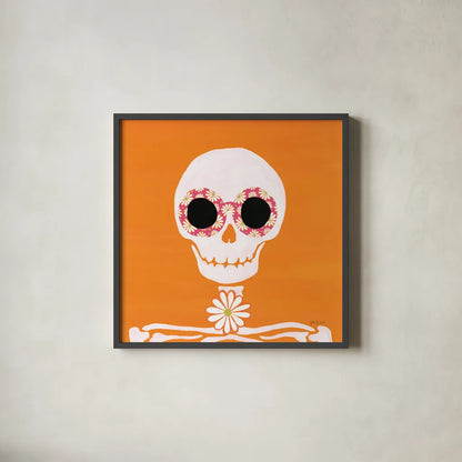 Hallo-Retro II by Yvette St. Amant. Shown in a sleek black glass frame for a contemporary gallery look. Available as an archival giclee rolled canvas, fine art paper, or poster print. SKU 99816a.