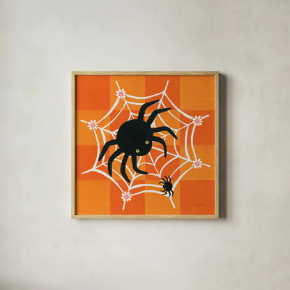 Hallo-Retro IV by Yvette St. Amant. Shown in a natural wood glass frame for a timeless modern aesthetic. Available as an archival giclee rolled canvas, fine art paper, or poster print. SKU 99818a.