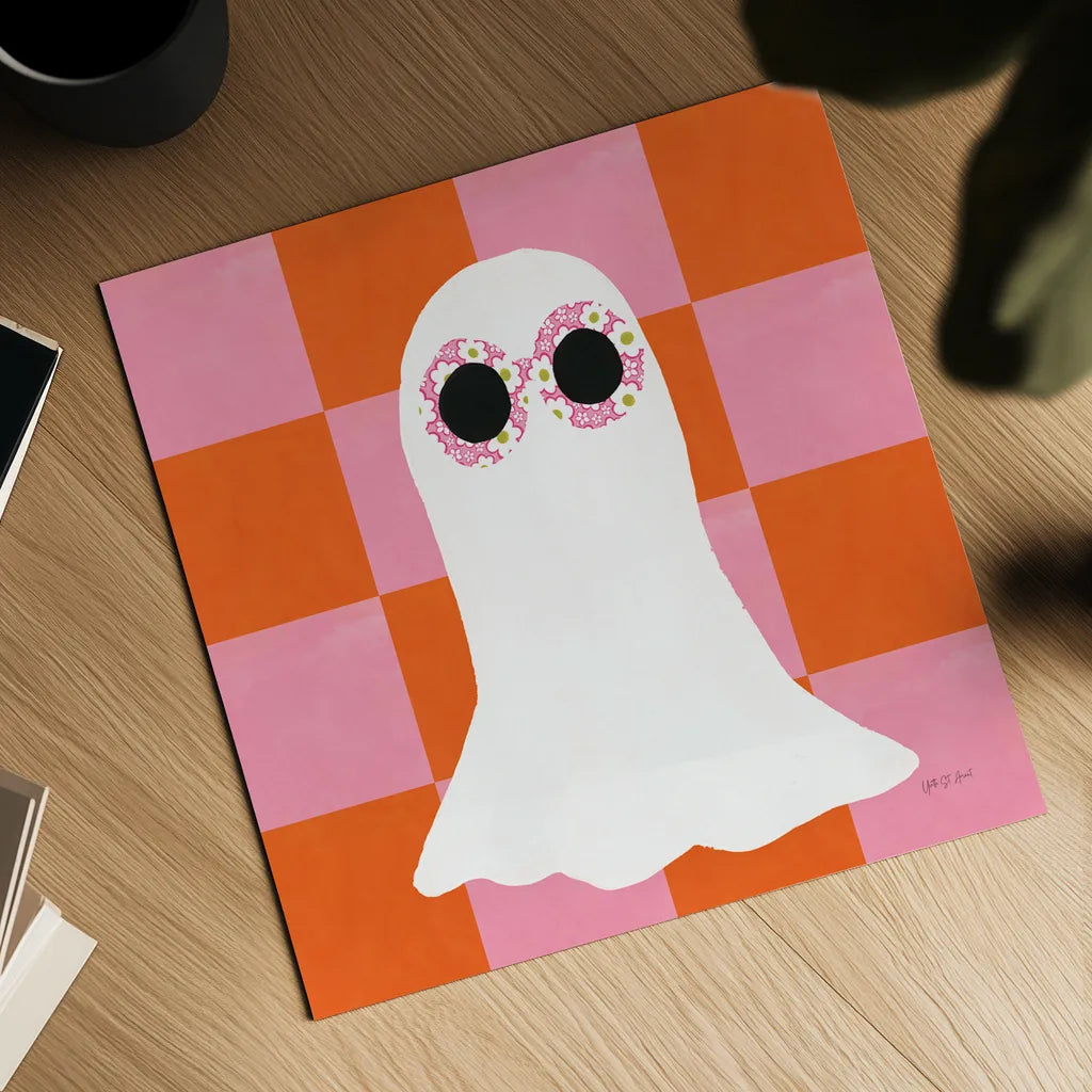 Hallo-Retro V by Yvette St. Amant. Shown as a detailed flat fine art print, highlighting archival giclee quality. Available as an archival giclee rolled canvas, fine art paper, or poster print. SKU 99819a.