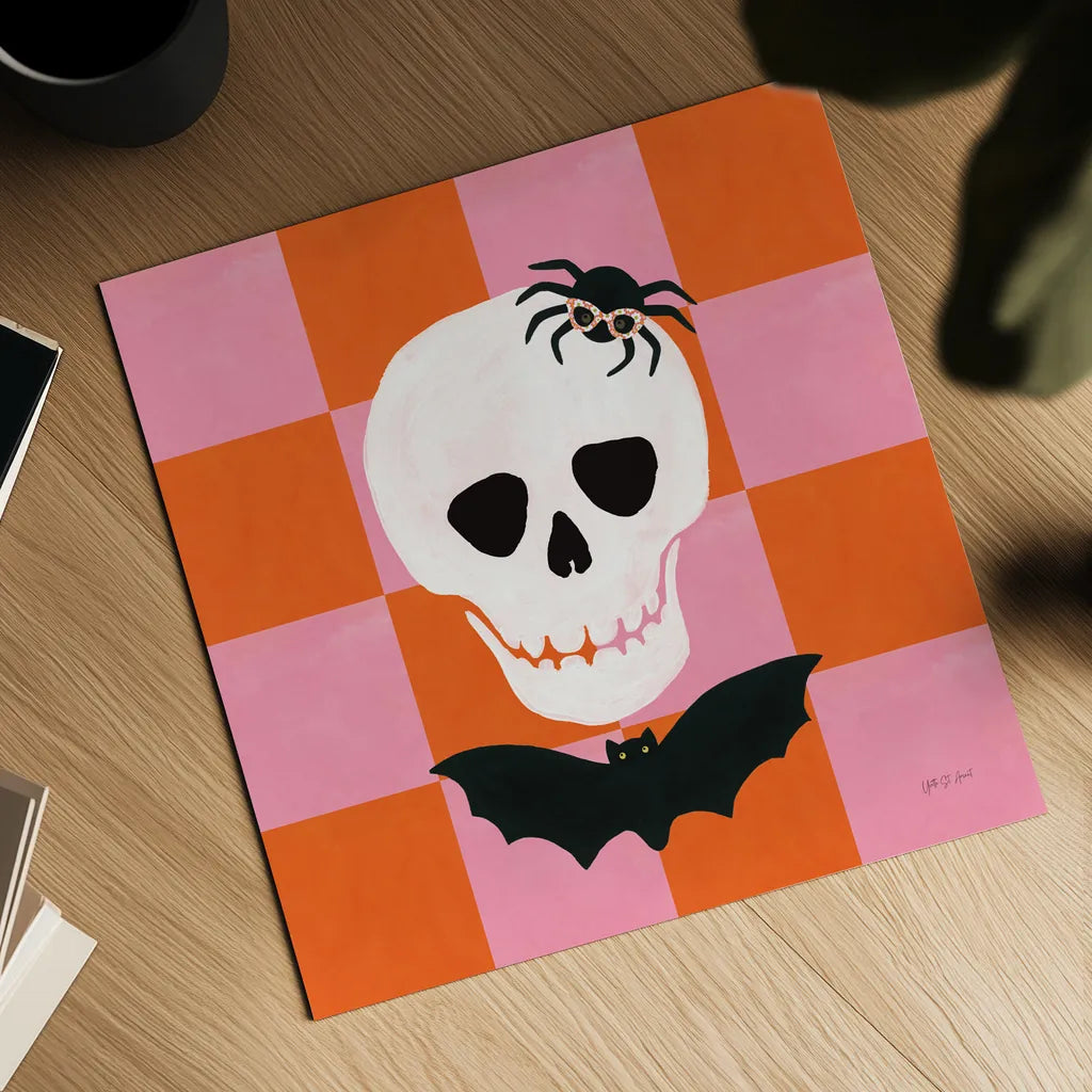 Hallo-Retro VI by Yvette St. Amant. Shown as a detailed flat fine art print, highlighting archival giclee quality. Available as an archival giclee rolled canvas, fine art paper, or poster print. SKU 99820a.