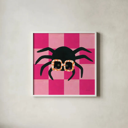 Hallo-Retro VII by Yvette St. Amant. Shown in a crisp white glass frame for a clean and minimalist style. Available as an archival giclee rolled canvas, fine art paper, or poster print. SKU 99821a.