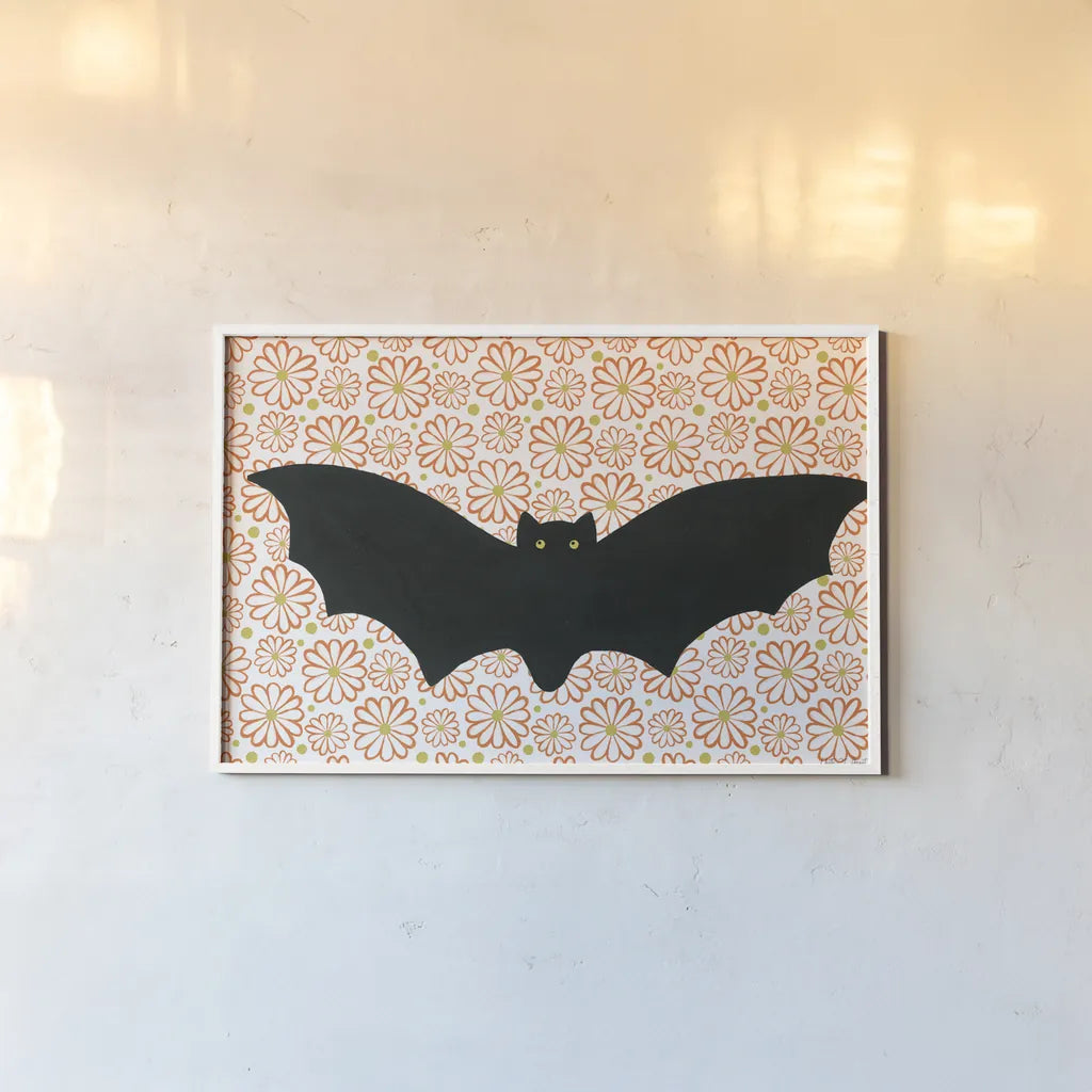 Hallo-Retro VIII by Yvette St. Amant. shown as a paper print in a white frame. Available as a archival giclee rolled canvas, fine art paper, or poster print. SKU 99822i.