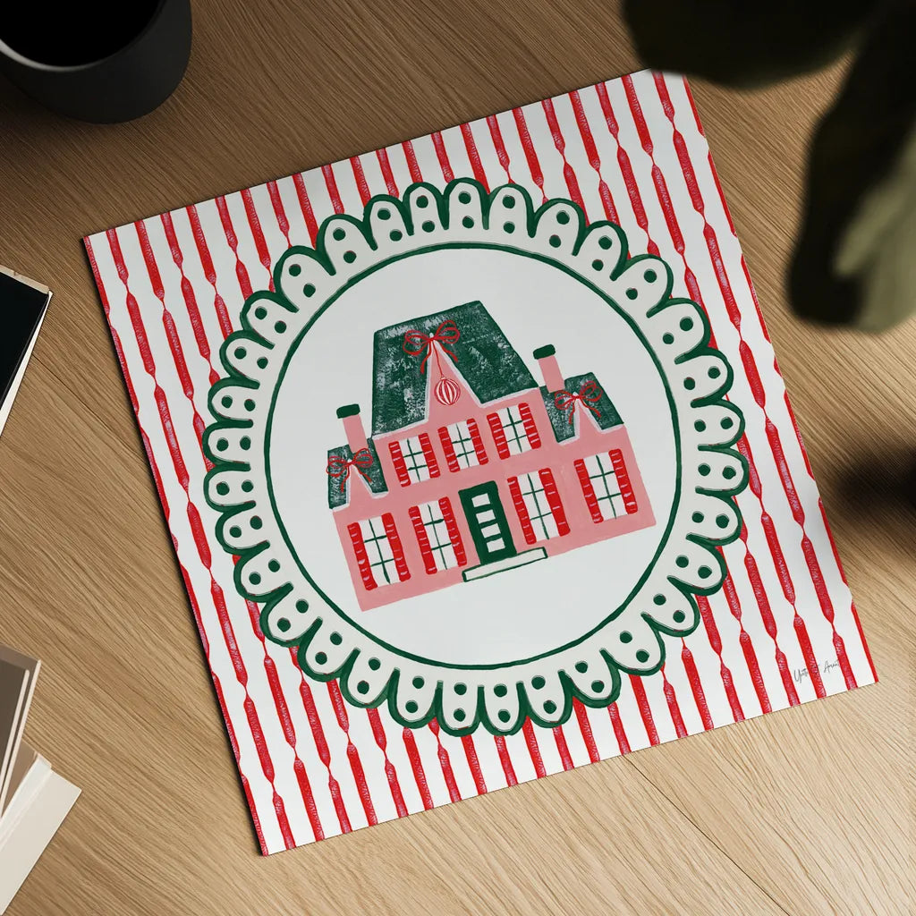 Hearth and Home I by Yvette St. Amant. Shown as a detailed flat fine art print, highlighting archival giclee quality. Available as an archival giclee rolled canvas, fine art paper, or poster print. SKU 100009a.