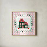 Hearth and Home III by Yvette St. Amant. Shown in a natural wood glass frame for a timeless modern aesthetic. Available as an archival giclee rolled canvas, fine art paper, or poster print. SKU 100011a.