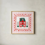 Hearth and Home IV by Yvette St. Amant. Shown in a natural wood glass frame for a timeless modern aesthetic. Available as an archival giclee rolled canvas, fine art paper, or poster print. SKU 100012a.