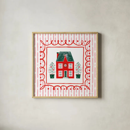 Hearth and Home IV by Yvette St. Amant. Shown in a natural wood glass frame for a timeless modern aesthetic. Available as an archival giclee rolled canvas, fine art paper, or poster print. SKU 100012a.