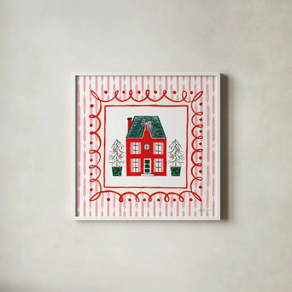 Hearth and Home IV by Yvette St. Amant. Shown in a crisp white glass frame for a clean and minimalist style. Available as an archival giclee rolled canvas, fine art paper, or poster print. SKU 100012a.