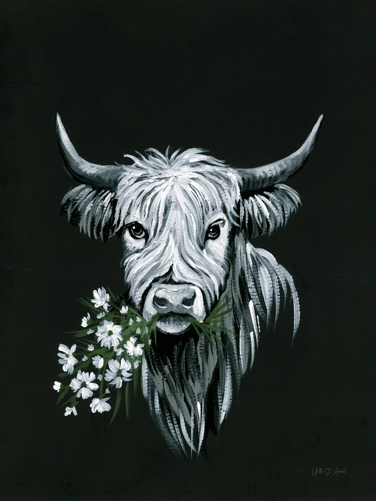 Highland Portrait with Wildflowers by Yvette St. Amant