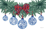 Holiday Tartan and Chinoiserie I by Yvette St. Amant. SKU 102441i. Archival Giclee Fine art print for wall decor.