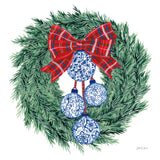 Holiday Tartan and Chinoiserie II by Yvette St. Amant. SKU 102442a. Archival Giclee Fine art print for wall decor.