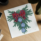 Holiday Tartan and Chinoiserie III by Yvette St. Amant. Shown as a detailed flat fine art print, highlighting archival giclee quality. Available as an archival giclee rolled canvas, fine art paper, or poster print. SKU 102443a.