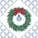 Holiday Tartan and Chinoiserie IV by Yvette St. Amant. SKU 102444a. Archival Giclee Fine art print for wall decor.