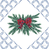 Holiday Tartan and Chinoiserie V by Yvette St. Amant. SKU 102445a. Archival Giclee Fine art print for wall decor.