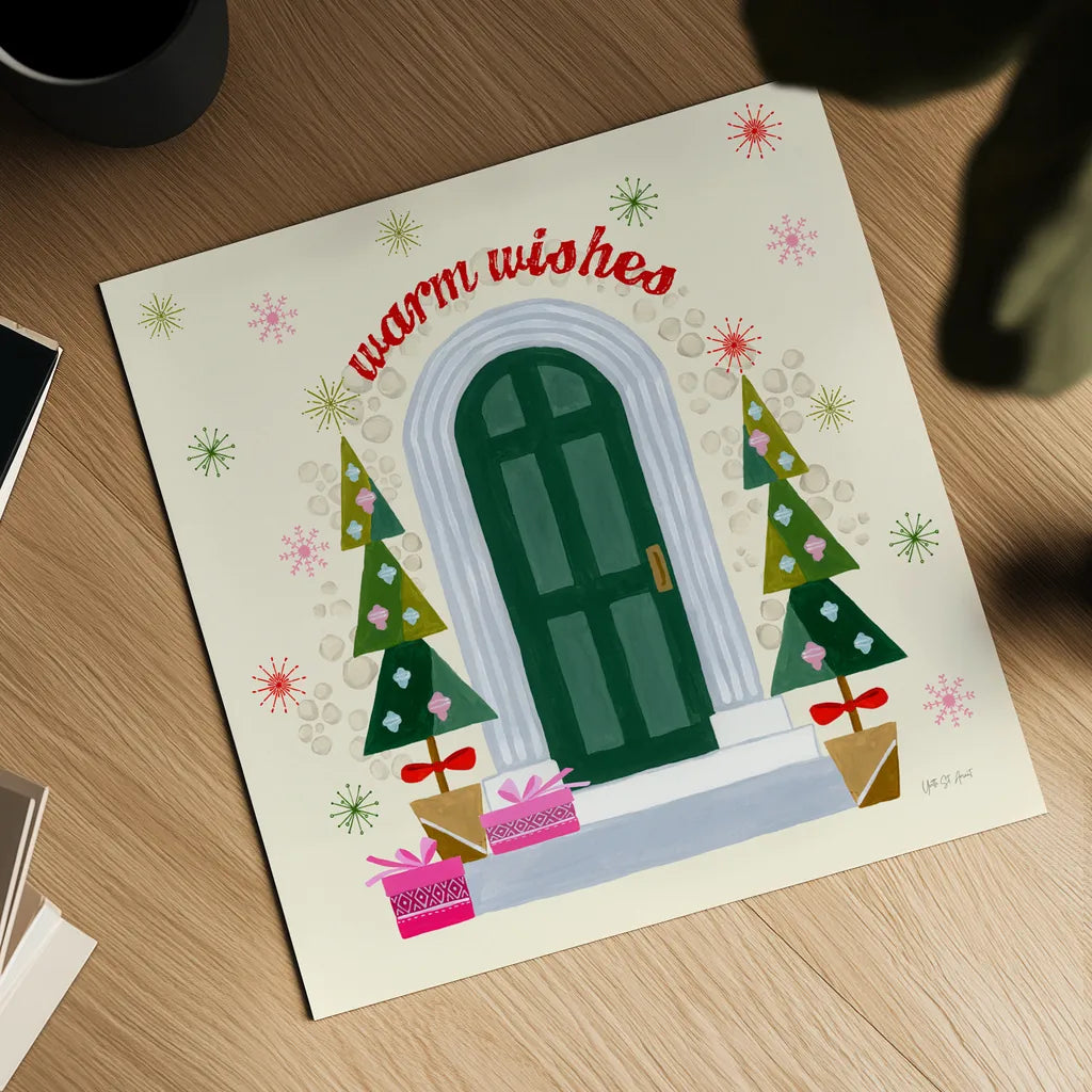 Home for the Holidays II by Yvette St. Amant. Shown as a detailed flat fine art print, highlighting archival giclee quality. Available as an archival giclee rolled canvas, fine art paper, or poster print. SKU 95352a.