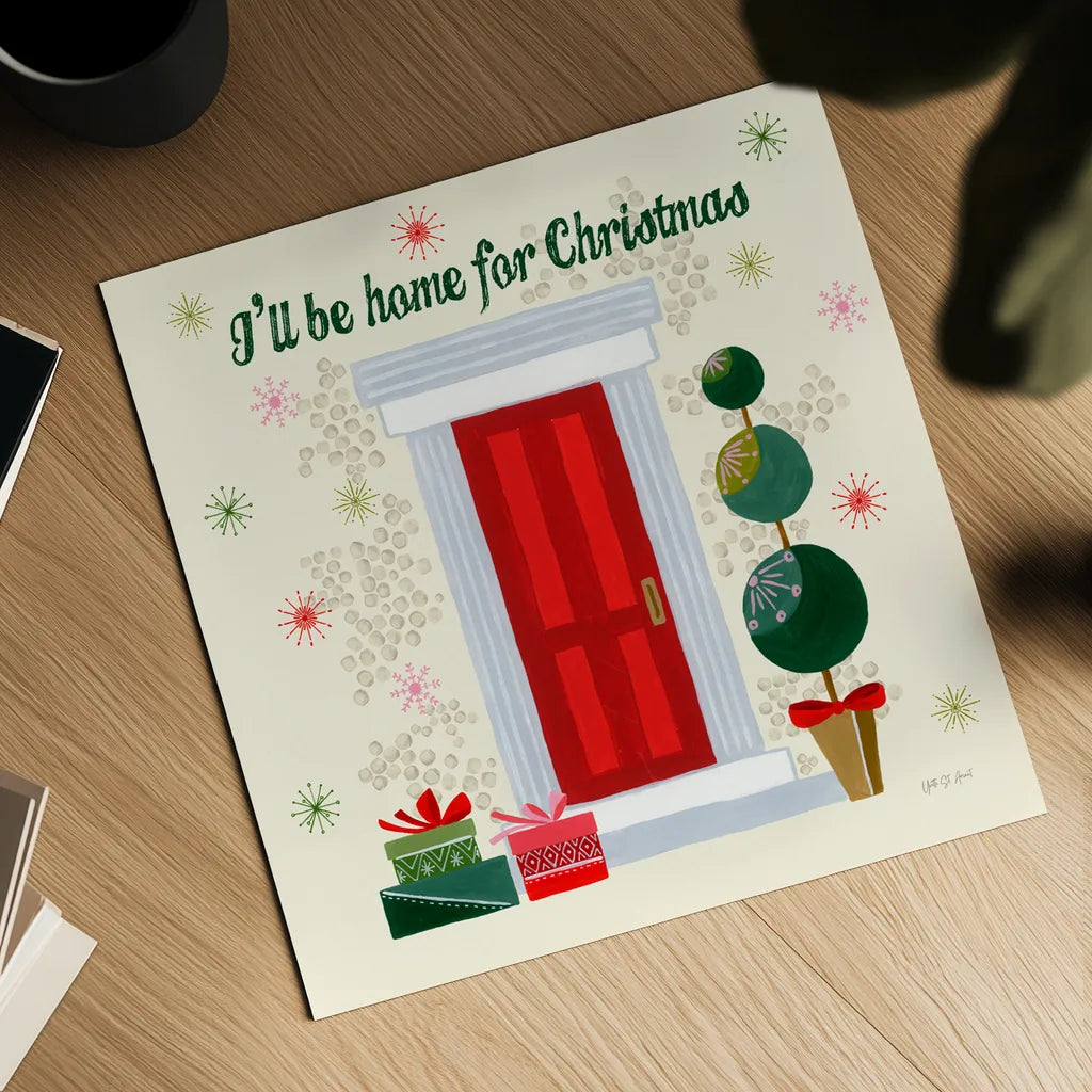 Home for the Holidays III by Yvette St. Amant. Shown as a detailed flat fine art print, highlighting archival giclee quality. Available as an archival giclee rolled canvas, fine art paper, or poster print. SKU 95353a.