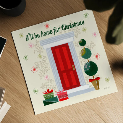 Home for the Holidays III by Yvette St. Amant. Shown as a detailed flat fine art print, highlighting archival giclee quality. Available as an archival giclee rolled canvas, fine art paper, or poster print. SKU 95353a.