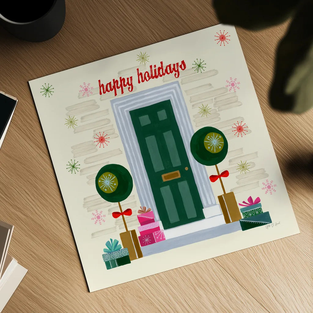 Home for the Holidays V by Yvette St. Amant. Shown as a detailed flat fine art print, highlighting archival giclee quality. Available as an archival giclee rolled canvas, fine art paper, or poster print. SKU 95355a.