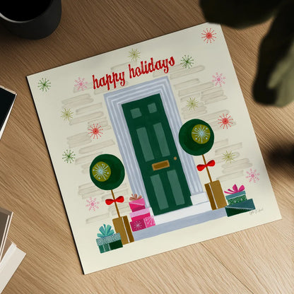 Home for the Holidays V by Yvette St. Amant. Shown as a detailed flat fine art print, highlighting archival giclee quality. Available as an archival giclee rolled canvas, fine art paper, or poster print. SKU 95355a.