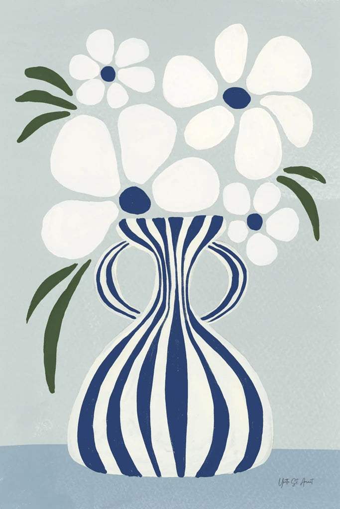 In a Striped Vase II by Yvette St. Amant