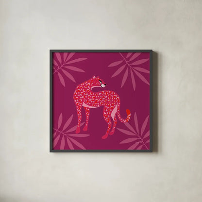 In the Jungle I by Yvette St. Amant. Shown in a sleek black glass frame for a contemporary gallery look. Available as an archival giclee rolled canvas, fine art paper, or poster print. SKU 97334a.