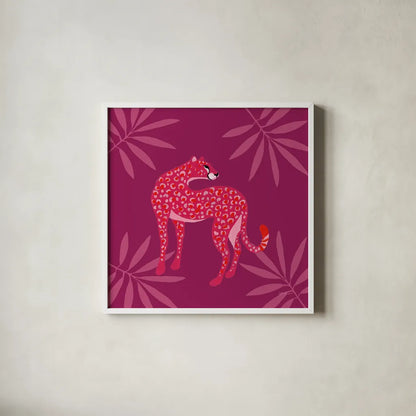 In the Jungle I by Yvette St. Amant. Shown in a crisp white glass frame for a clean and minimalist style. Available as an archival giclee rolled canvas, fine art paper, or poster print. SKU 97334a.