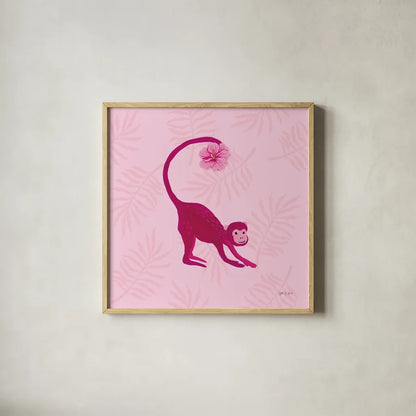 In the Jungle III by Yvette St. Amant. Shown in a natural wood glass frame for a timeless modern aesthetic. Available as an archival giclee rolled canvas, fine art paper, or poster print. SKU 97336a.