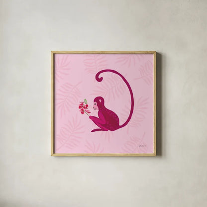 In the Jungle IV by Yvette St. Amant. Shown in a natural wood glass frame for a timeless modern aesthetic. Available as an archival giclee rolled canvas, fine art paper, or poster print. SKU 97337a.