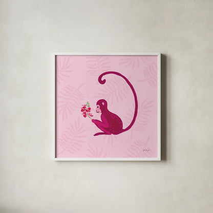 In the Jungle IV by Yvette St. Amant. Shown in a crisp white glass frame for a clean and minimalist style. Available as an archival giclee rolled canvas, fine art paper, or poster print. SKU 97337a.