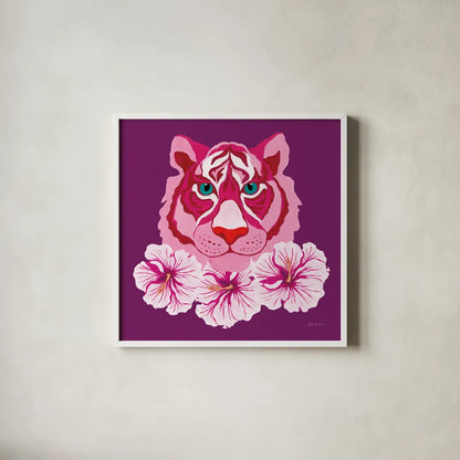 In the Jungle VI by Yvette St. Amant. Shown in a crisp white glass frame for a clean and minimalist style. Available as an archival giclee rolled canvas, fine art paper, or poster print. SKU 97339a.