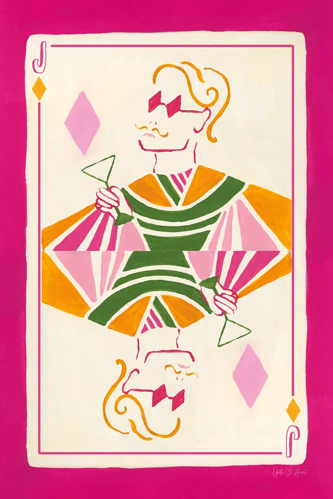 Jack of Diamonds by Yvette St. Amant. SKU 93250h. Archival Giclee Fine art print for wall decor.
